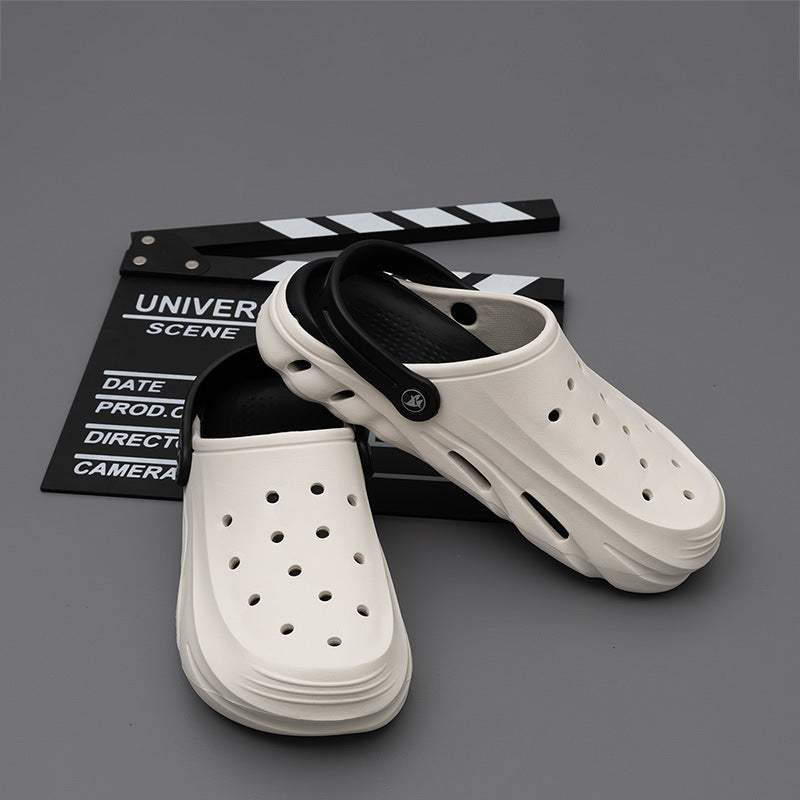 Men's Fashion Two-tone Beach Hole Shoes