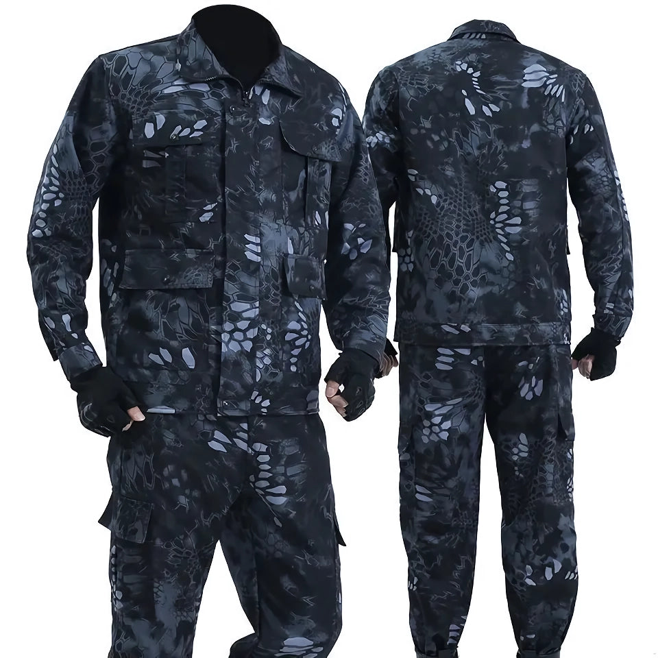 Outdoor Camouflage Suit for Men – Wear-Resistant Summer Overalls