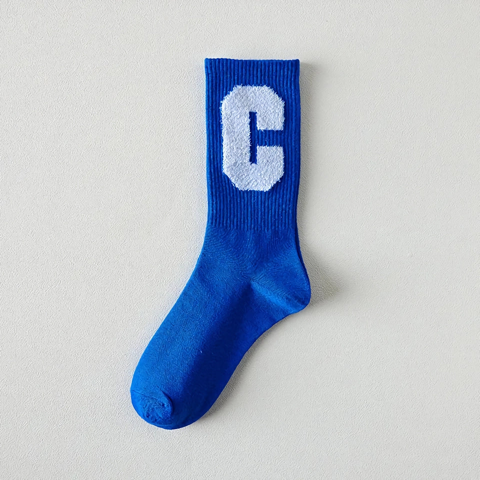 Trendy Cotton Blue Harajuku Socks