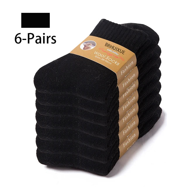 6 Pairs Super Thick Winter Wool Socks