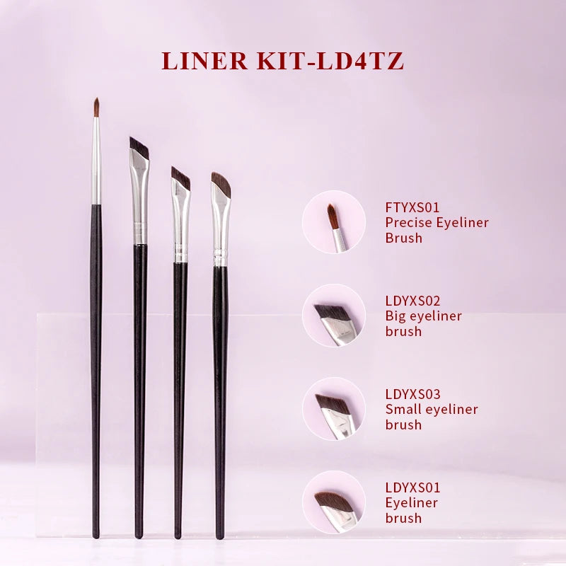 4-Piece Premium Synthetic Eye Makeup Brush Set