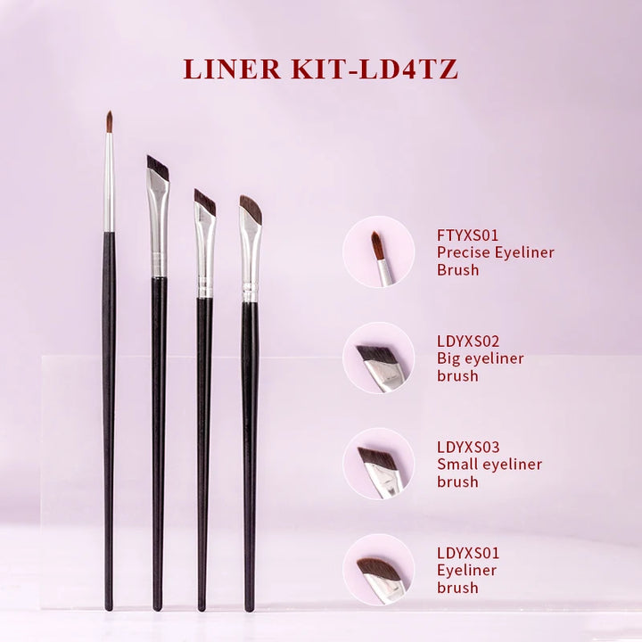 4-Piece Premium Synthetic Eye Makeup Brush Set