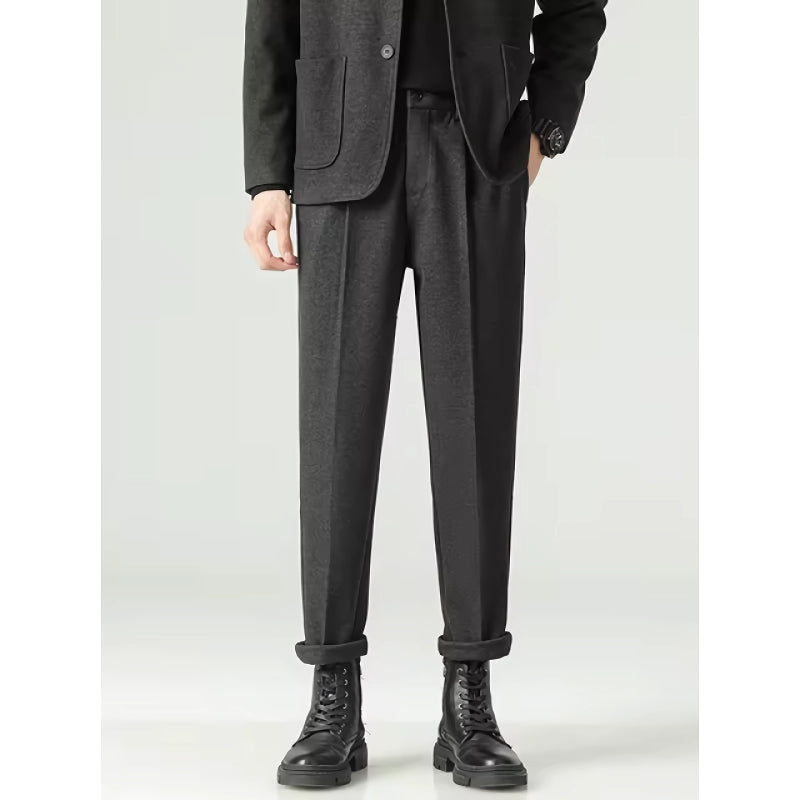 Minimalist Loose Pleated Suit Pants