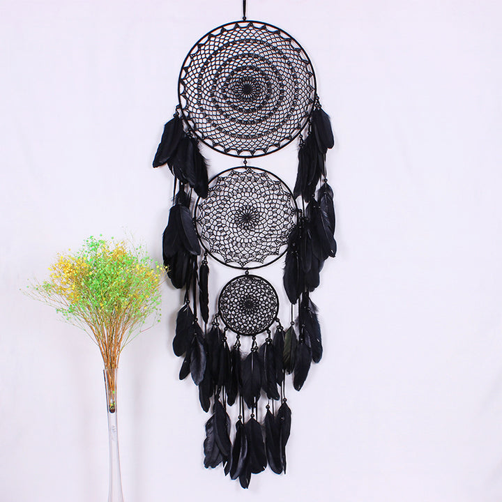 Indian Style Three Rings Colorful Dreamcatcher Wall Decoration