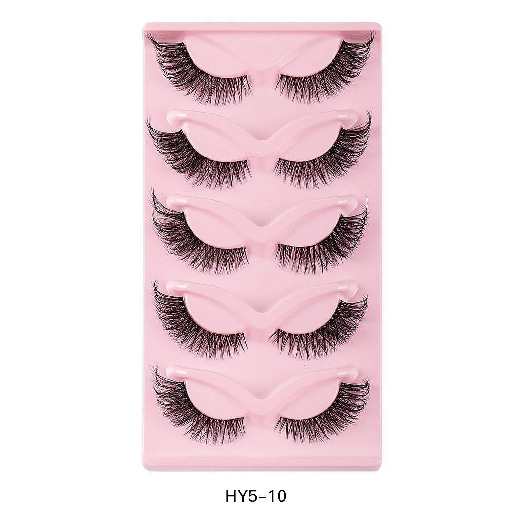 5 Pair 3D Cat Eye Fox Eye Lashes