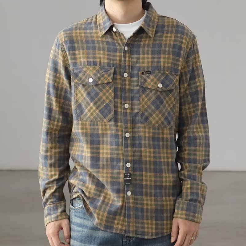 Men's Loose Casual Plaid Shirt