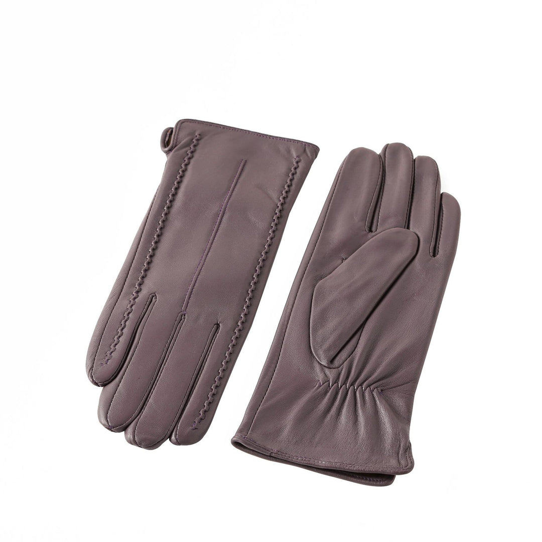 European And American Ladies Color Sheepskin Gloves Fashion Autumn And Winter Warm With Velvet