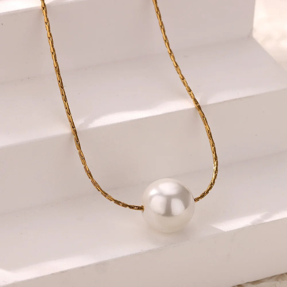 Minimalist Pearl Necklace for Women