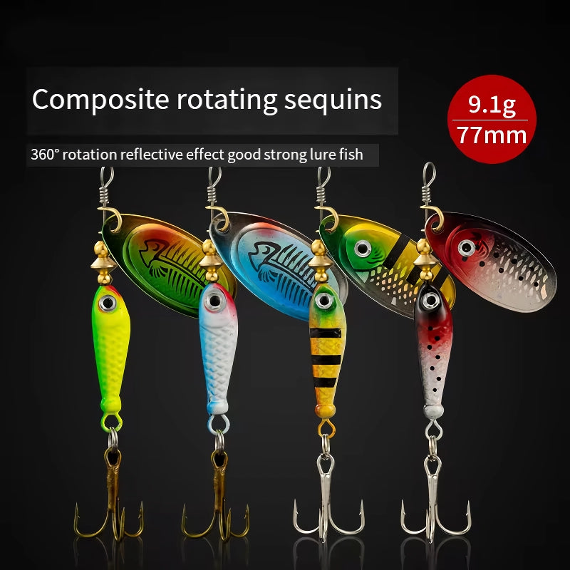 Rotating Metal Spinner Fishing Lure