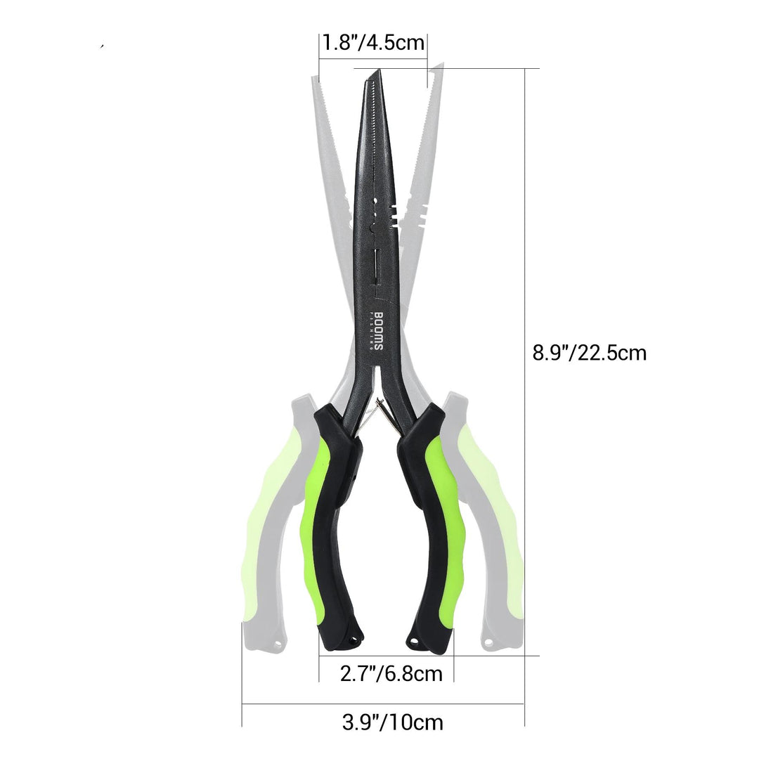 Long Nose Fishing Pliers with Line Cutter and Hook Remover