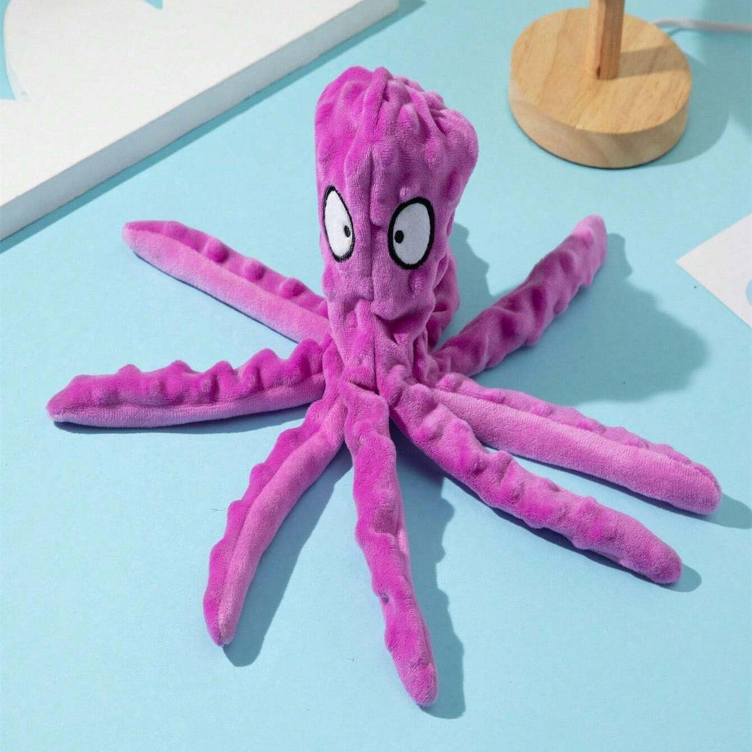 Interactive Octopus Plush Squeak Toy for Dogs