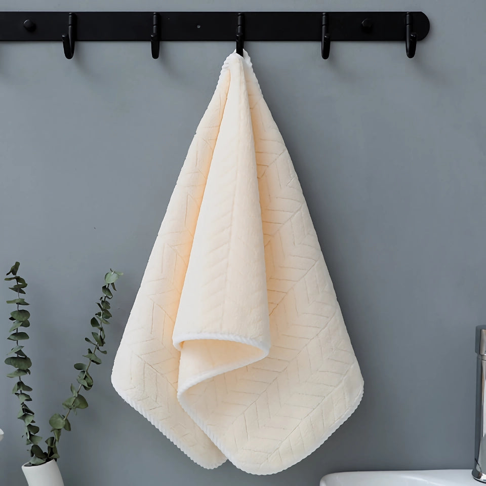 Soft Absorbent Terry Cloth Bath and Face Towel