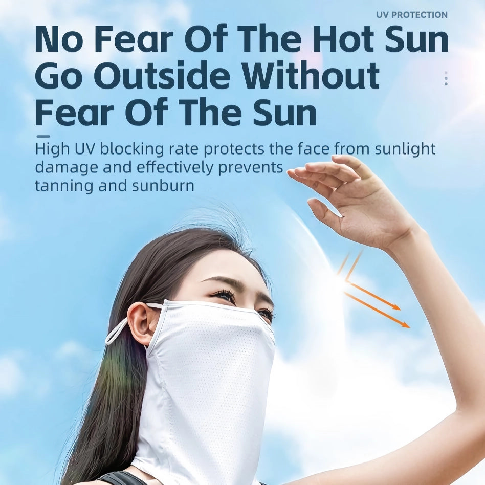 Summer Ice Silk UV Mask - Breathable Face & Neck Protection Bandana