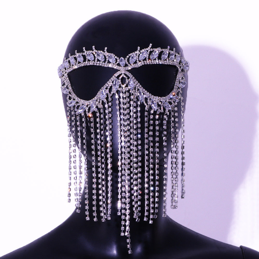 Halloween Masquerade Zircon Catwoman Mask