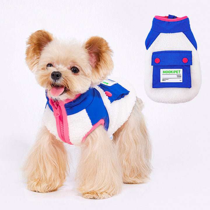 Pet Polyester Sherpa Vest - Fleece Warm Clothing for Small and Medium Dogs and Cats