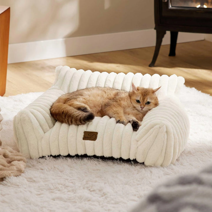 Warm Plush Cat and Dog Bed for Winter Comfort