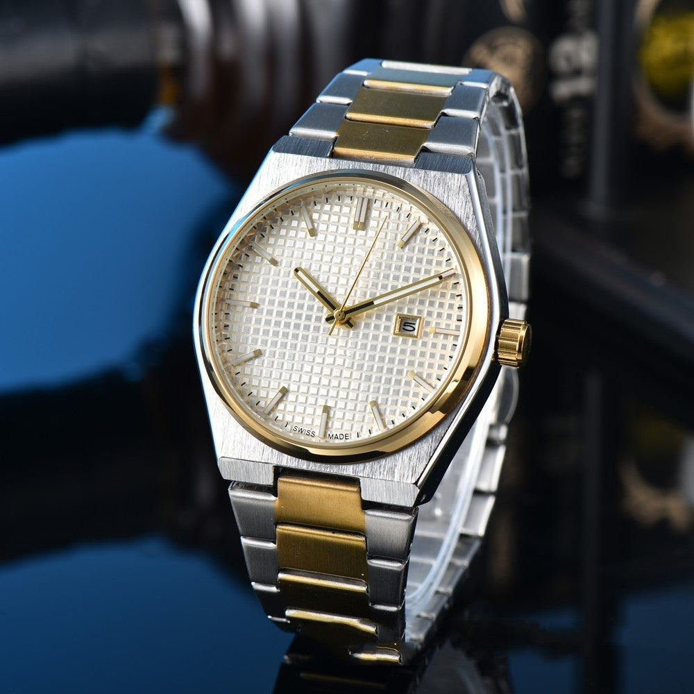 Business Casual Steel Belt Quartz Watch Men