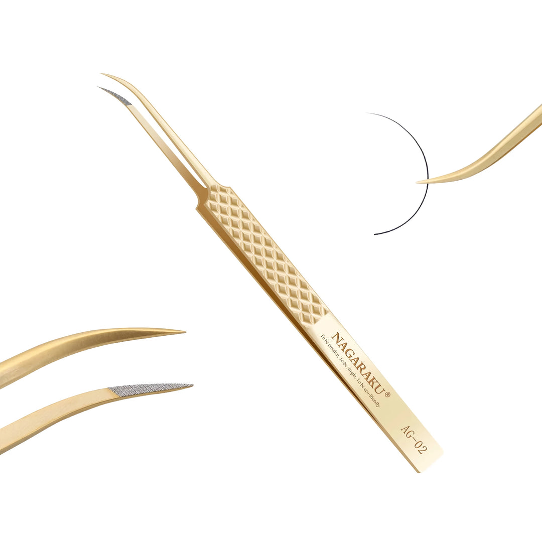 Precision Fiber Tip Eyelash Extension Tweezers - Antistatic Straight Tool