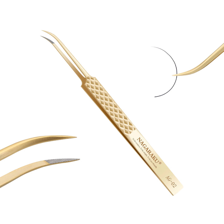 Precision Fiber Tip Eyelash Extension Tweezers - Antistatic Straight Tool