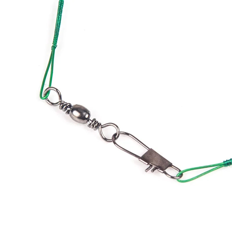 Aorace Anti-Bite Fishing Leader Steel Wire with Swivel