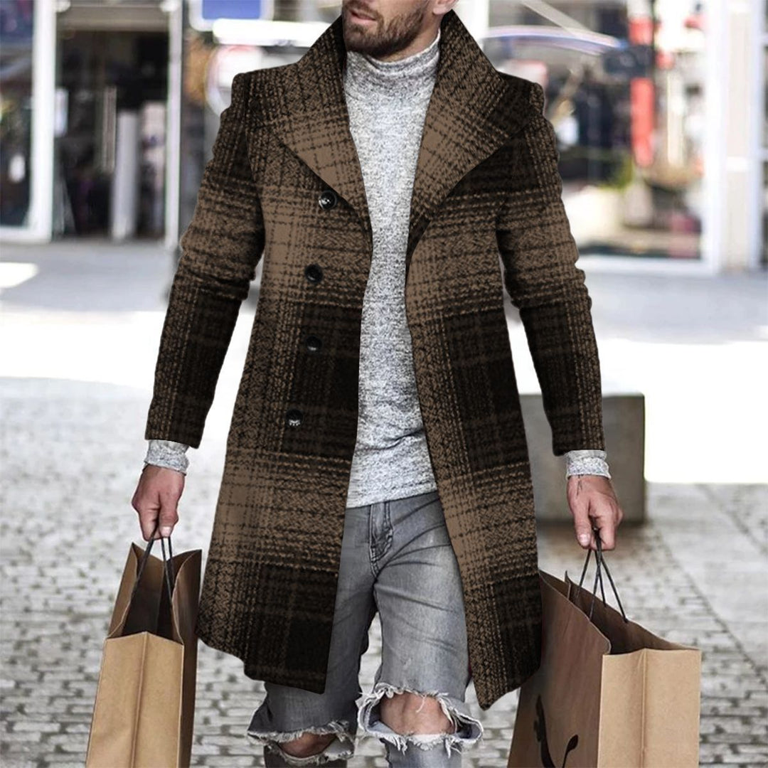 3D Digital Printing Men's Woolen Lapel Jacket