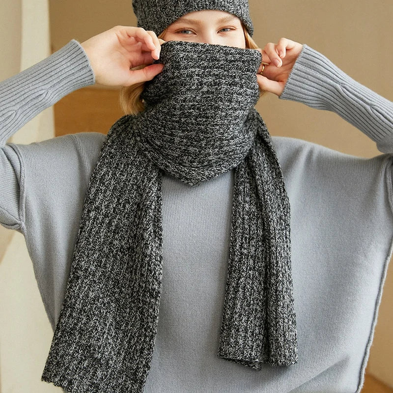 Luxurious 100% Cashmere Knit Winter Scarf for Women