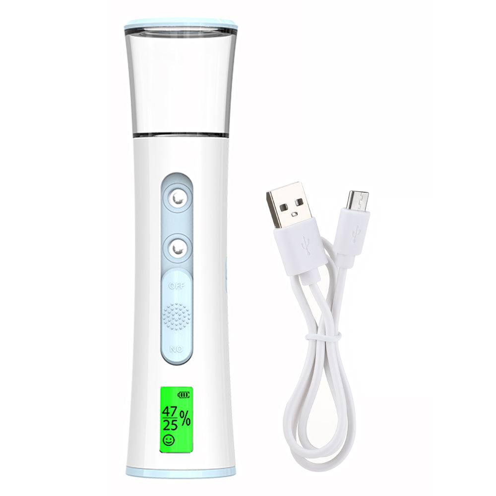 Portable Nano Mist Facial Steamer & Hydrator with Skin Tester