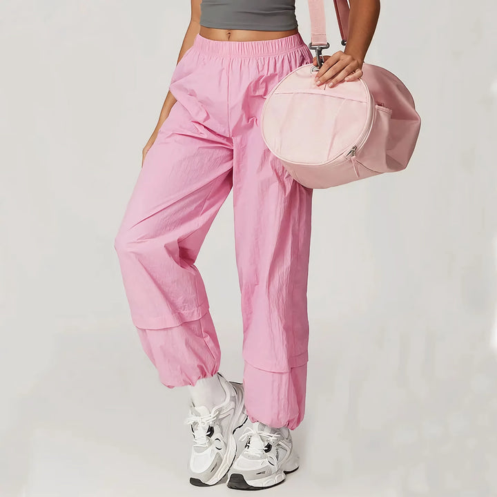 High Waist Flared Cargo Yoga Pants for Women