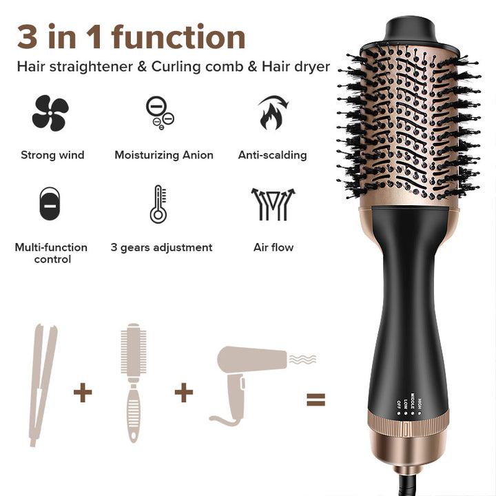 2-In-1 Hot-Air Brush & Negative Ionic Hair Dryer