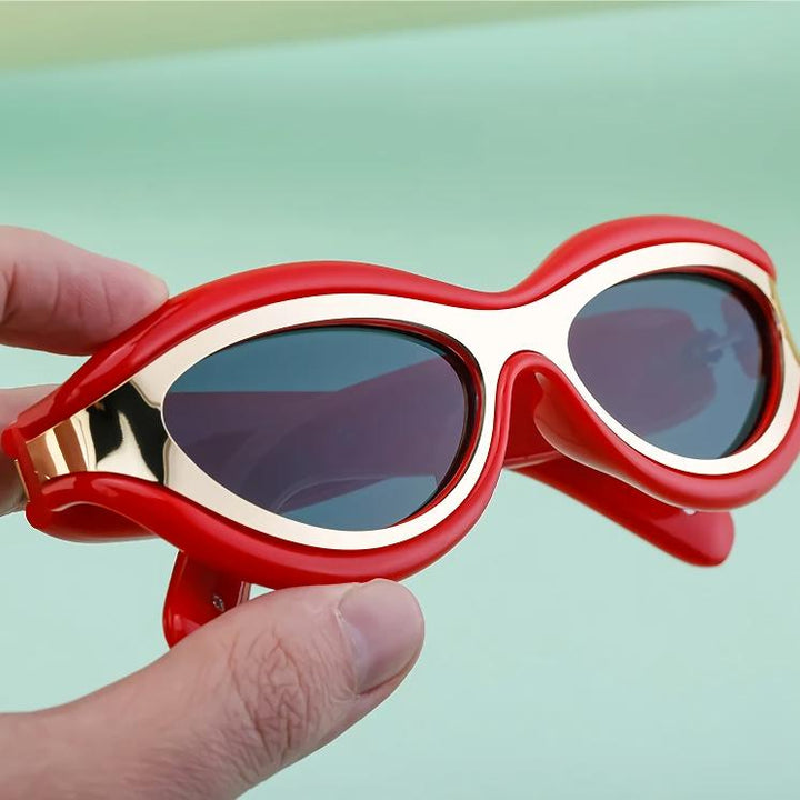 Luxury Vintage Steampunk Round Sunglasses