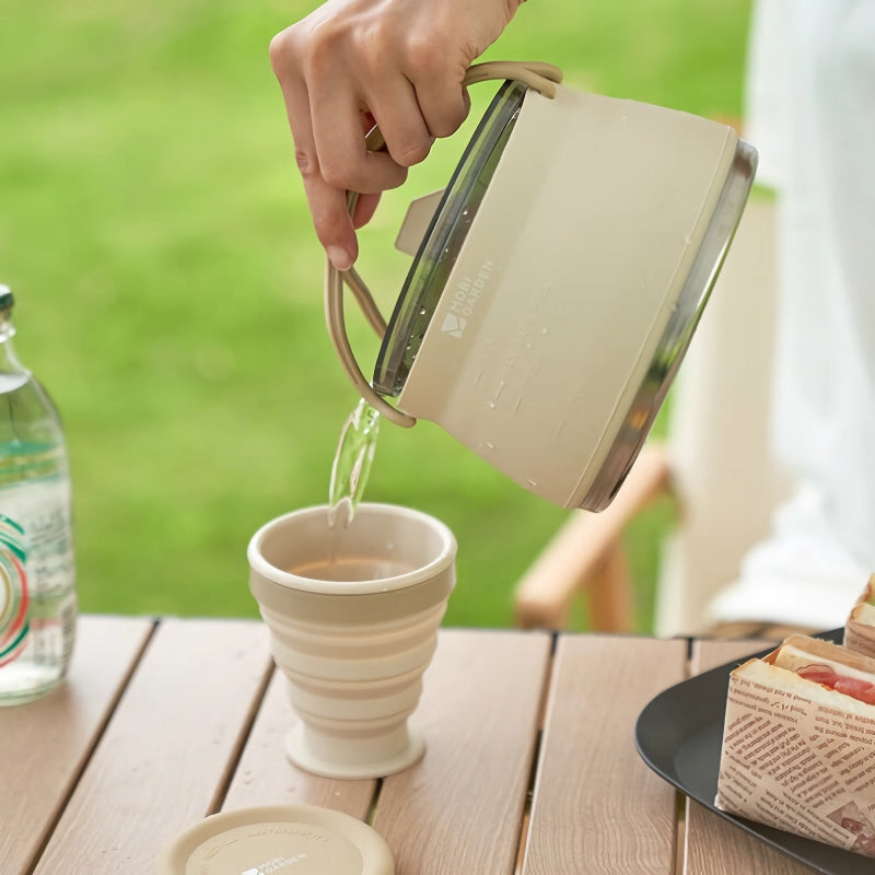 Portable Folding Kettle and Cup Set