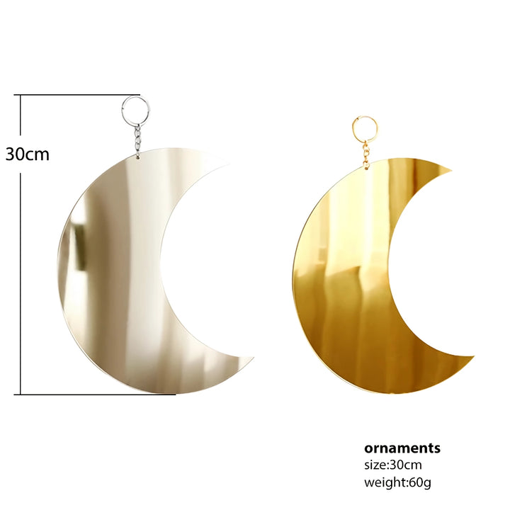 Gold Moon Mirror Acrylic Hanging Decorative Wall Mirror