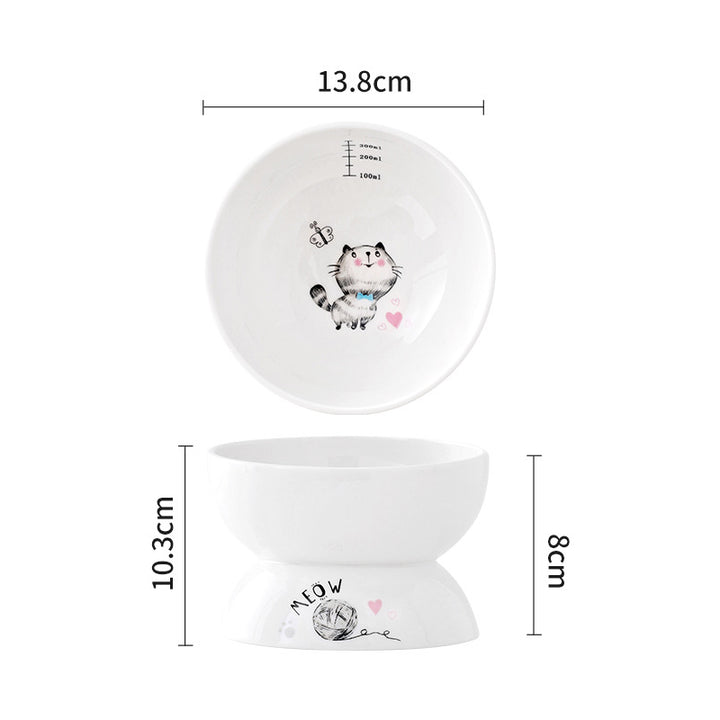 Elevated Ceramic Cat Bowl