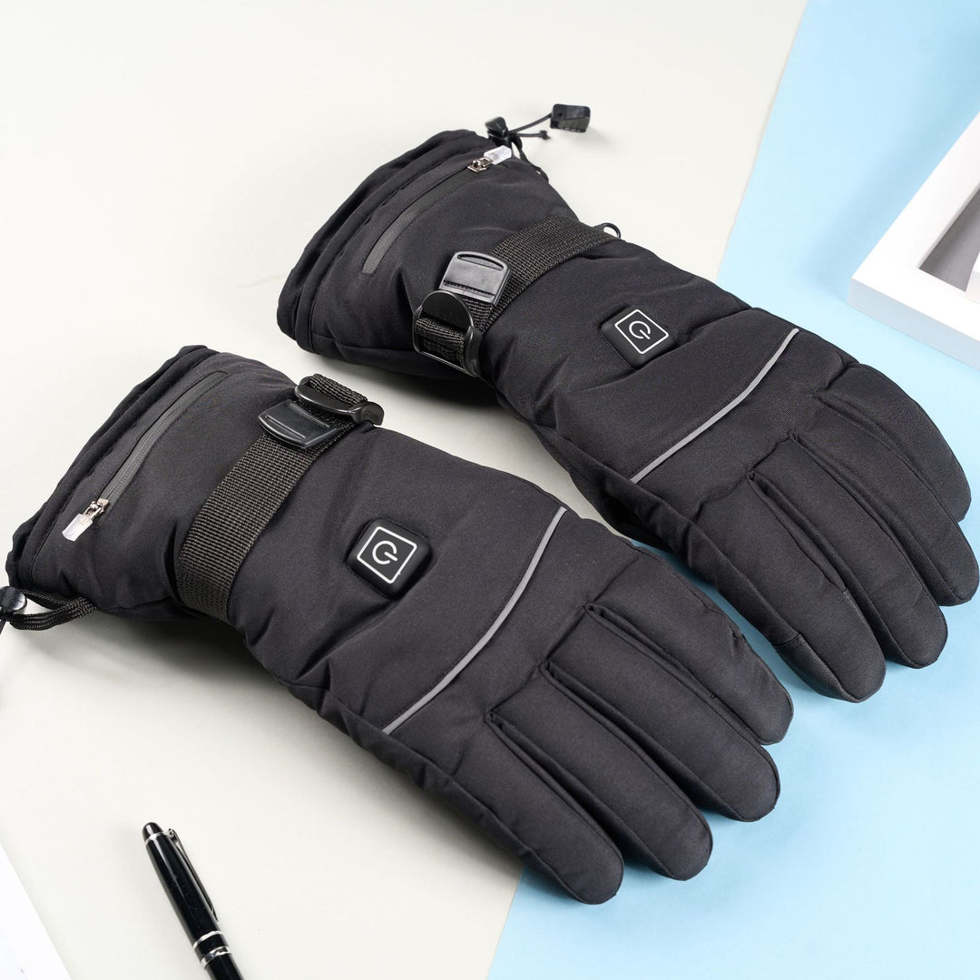 Velvet Thermal Insulation Three-gear Temperature Control, Touch Screen Heating Gloves