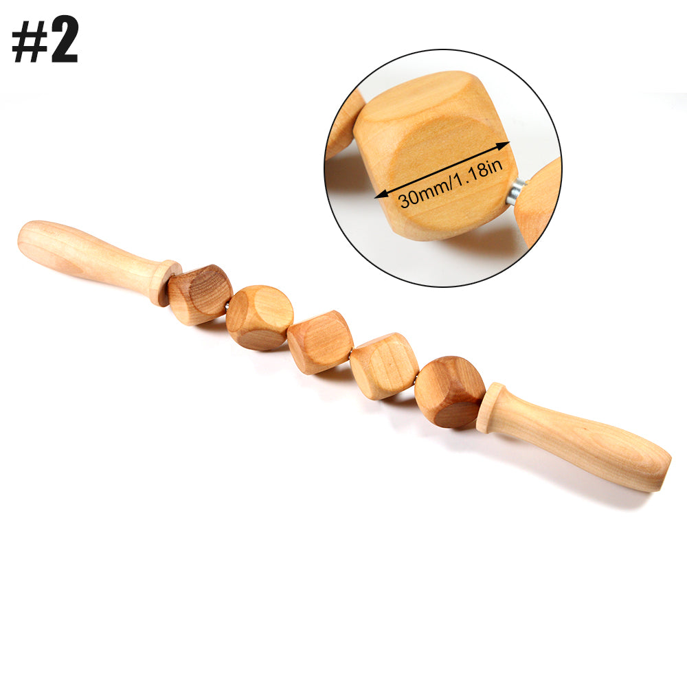 Wooden Therapy Massage Roller Tool for Lymphatic Drainage & Muscle Release