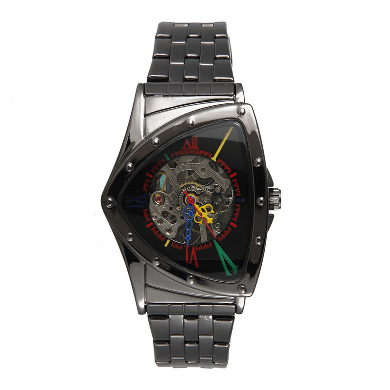 Hollow Triangle Automatic Mechanical Watch Stainless Steel Band