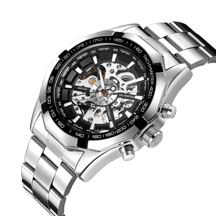 Full Hollow Mens Automatic Mechanical Watch Male Automatic Mechanical Watch Steel Band