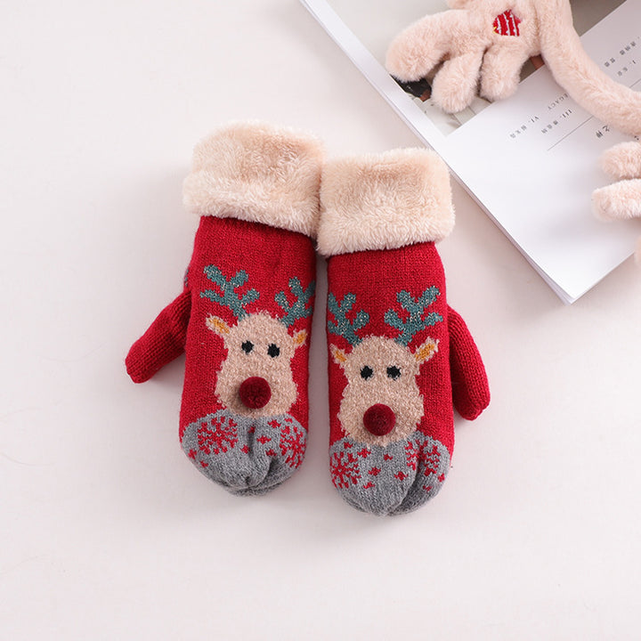 Christmas plush gloves