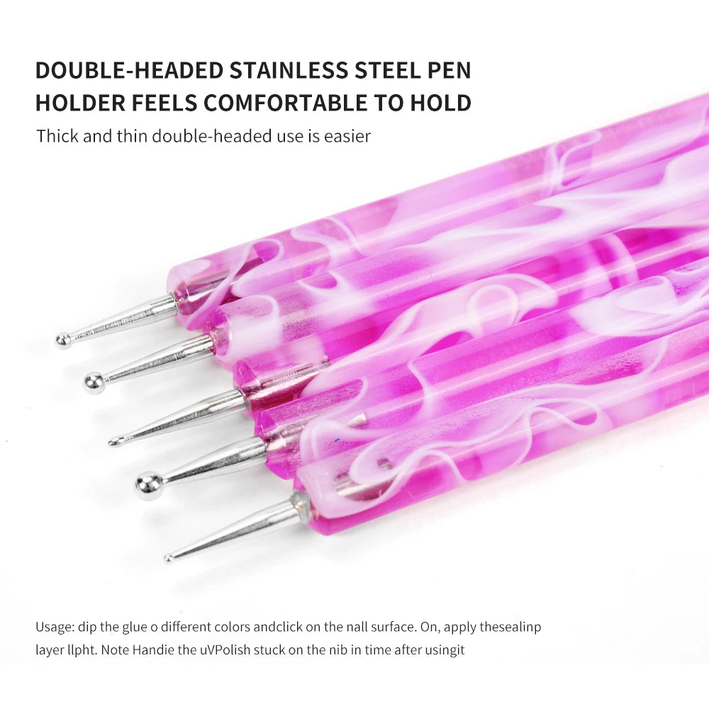 5 Pcs Nail Art Dotting Pen Set