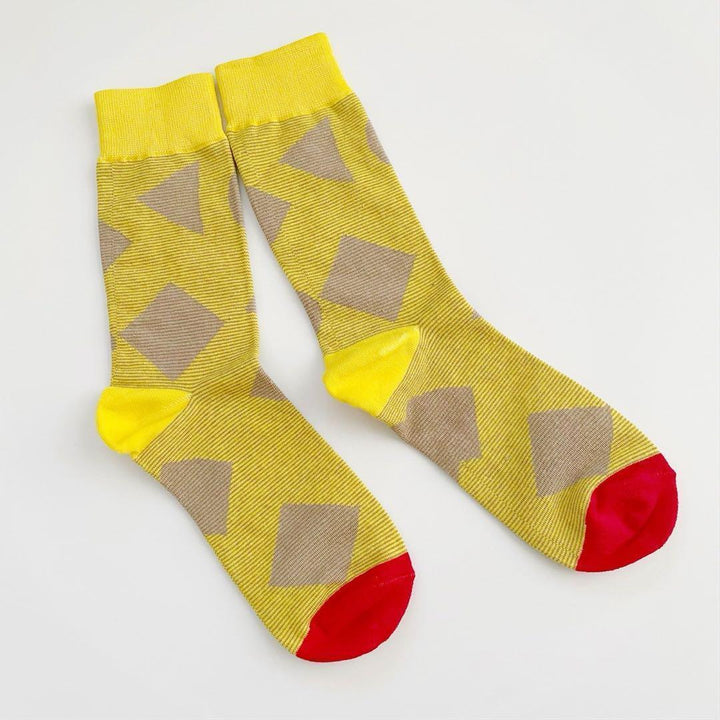 Men's Cotton Streetwear Socks with Color Pattern