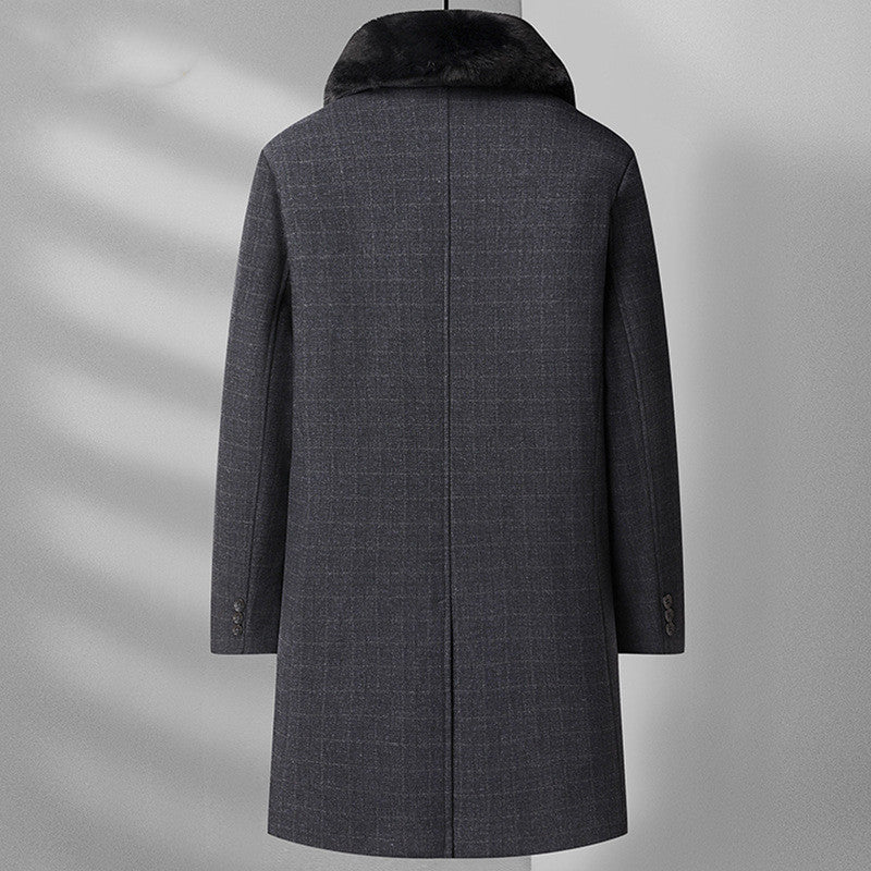 Middle Aged And Elderly Wool Overcoat Men Warm