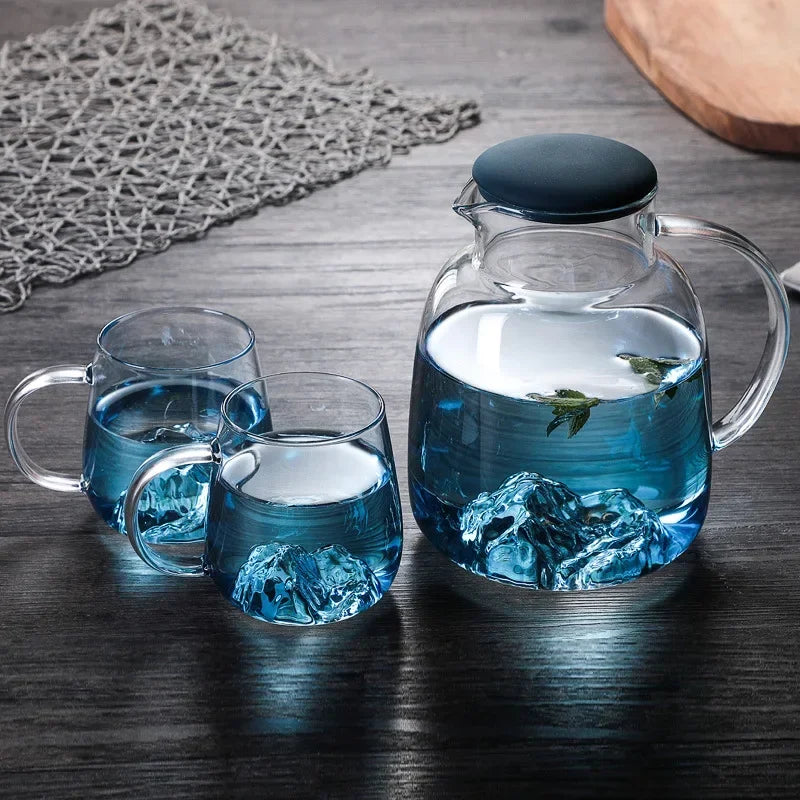 Mountain Gradient Glass Jug 1800ml with Handle