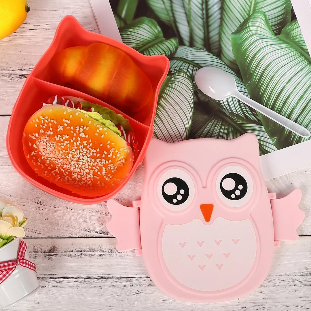 Microwave Cartoon Owl Lunch Box: Fun & Functional Food Storage for Kids