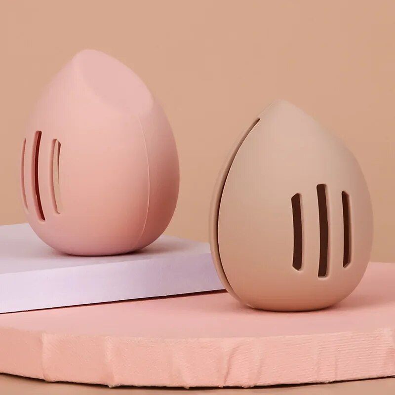 Compact Silicone Makeup Sponge Holder - Dustproof and Breathable Beauty Blender Case