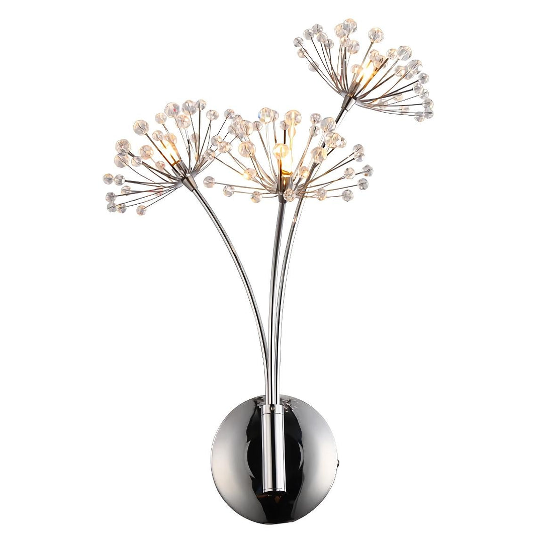 Modern Crystal Dandelion Flower Wall Lamp