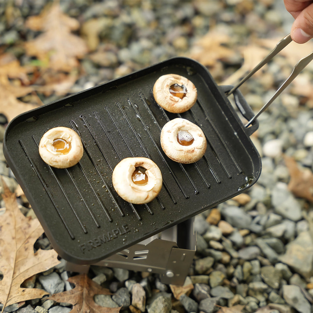 Mini Heat-Resistant Non-Stick Grill Plate Set for Outdoor Cooking