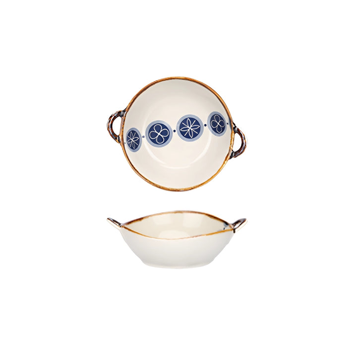 Ceramic Noodle and Soup Bowl with Handle