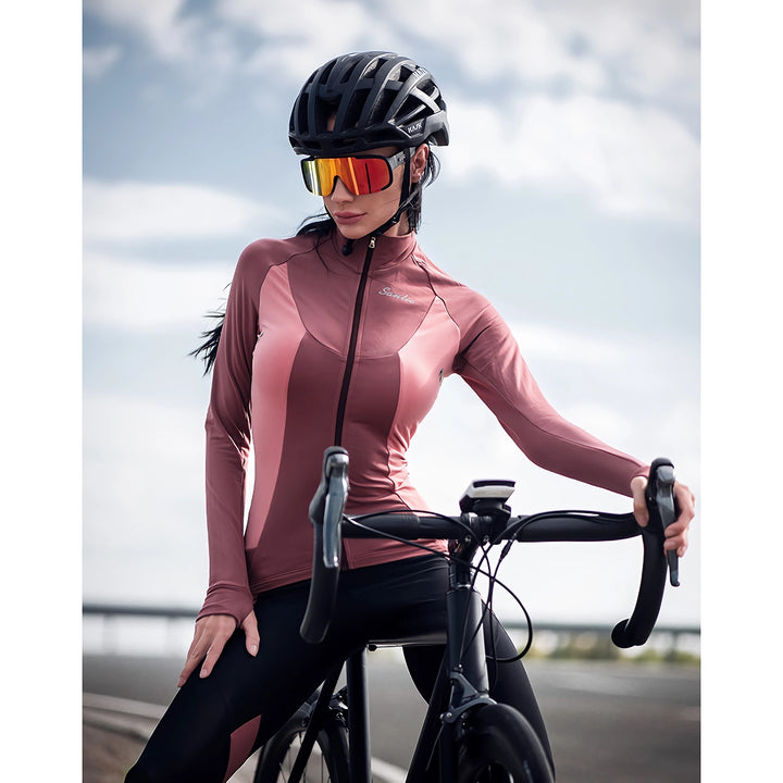 Women's Winter Cycling Jacket - Windproof Fleece, Reflective & Thermal Sport Coat