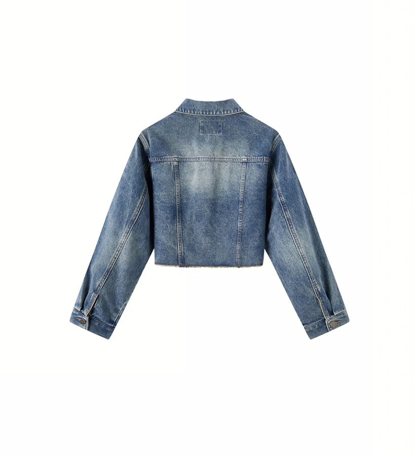 Stylish Women's Short Denim Jacket