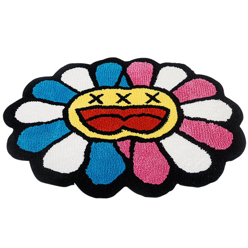 Colorful Smiling Face Tufted Rug